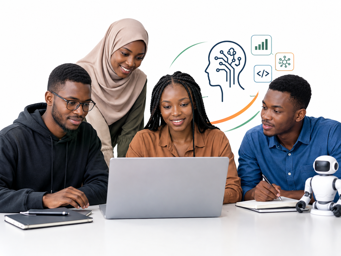Bootcamp de formation en intelligence artificielle suivi par de jeunes Nigériens